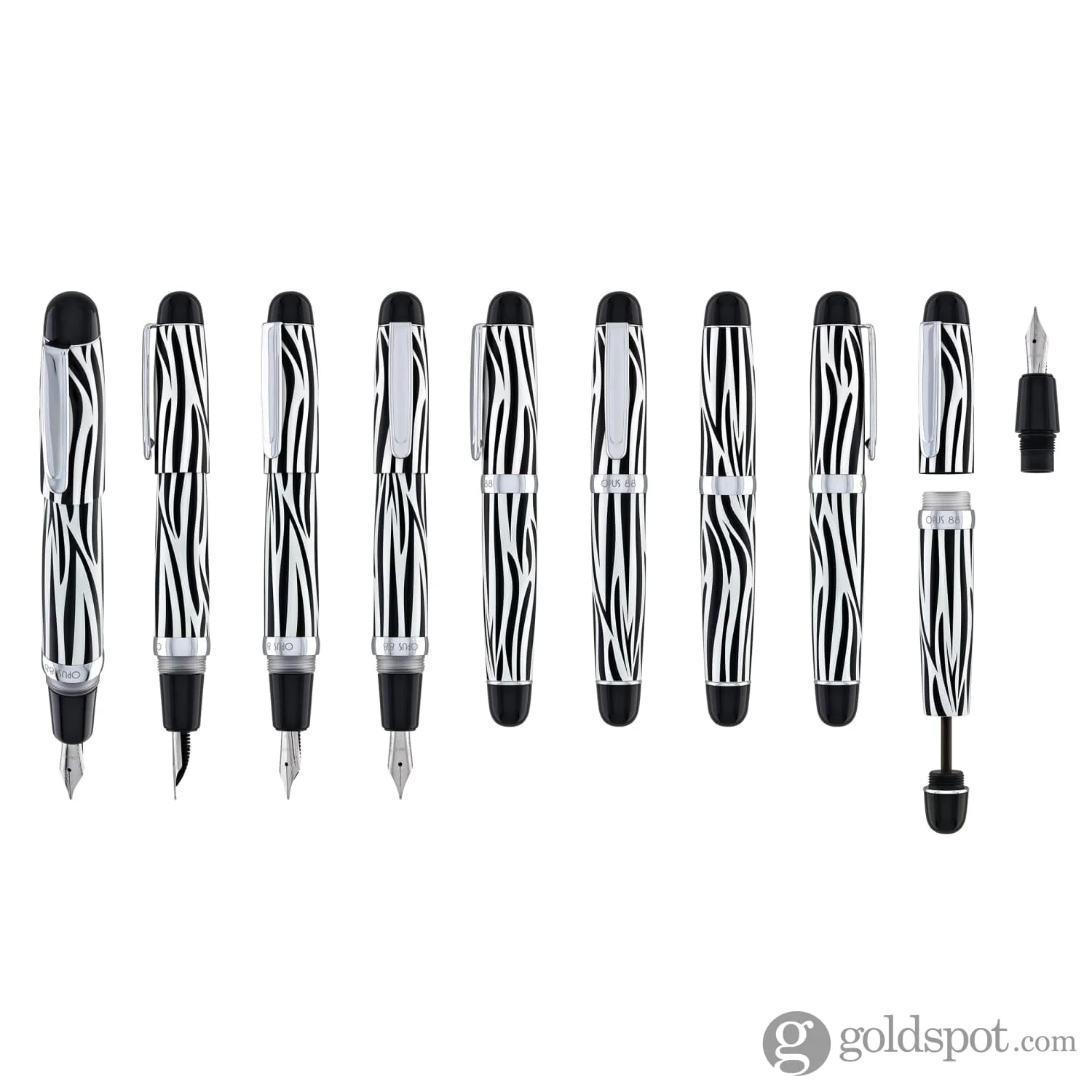 886-opus-88-mini-fountain-pen-in-savannah-zebra-9.webp Opus 88 Mini Fountain Pen in Savannah Zebra