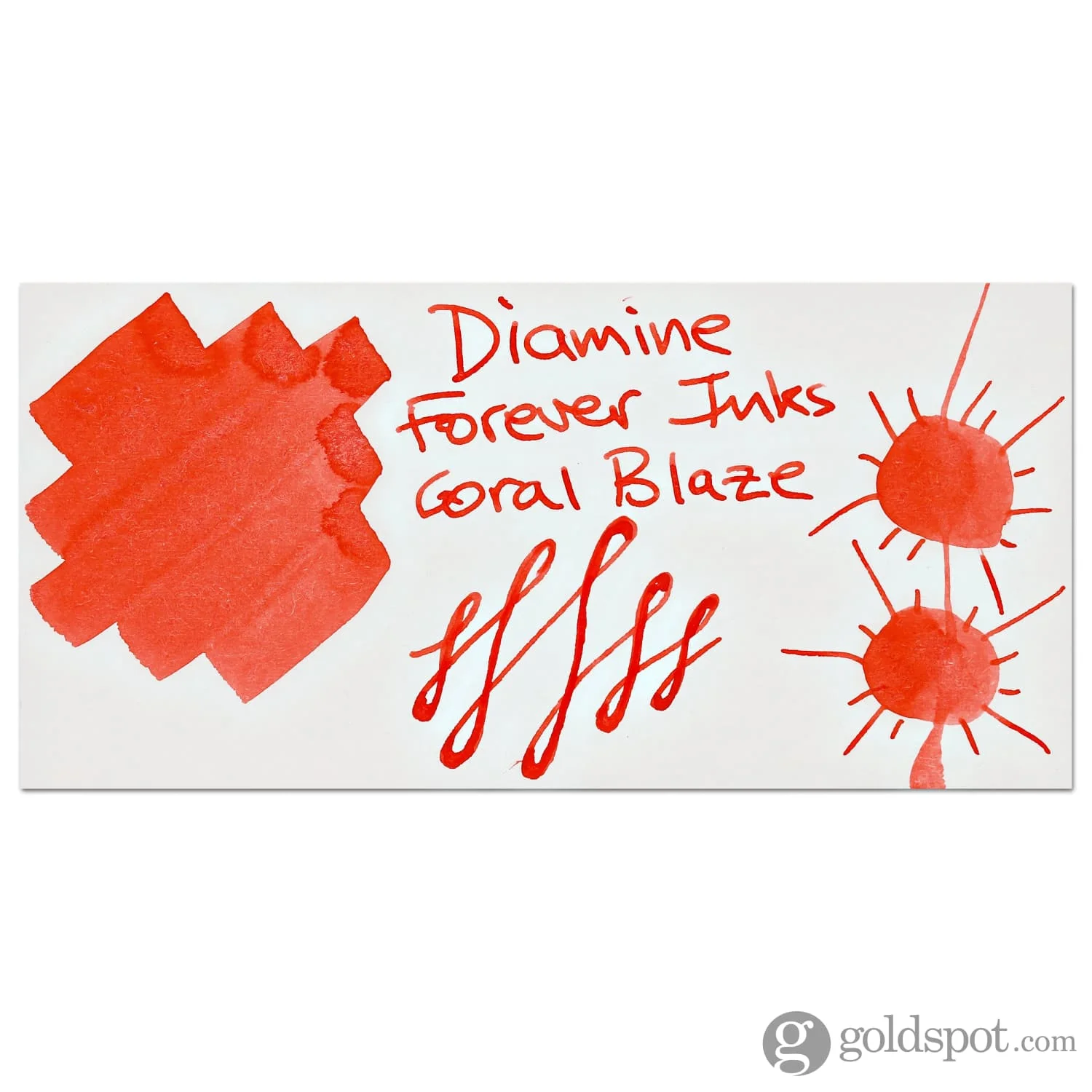 Diamine Forever Ink Bottled Ink in Coral Blaze - 50 ml