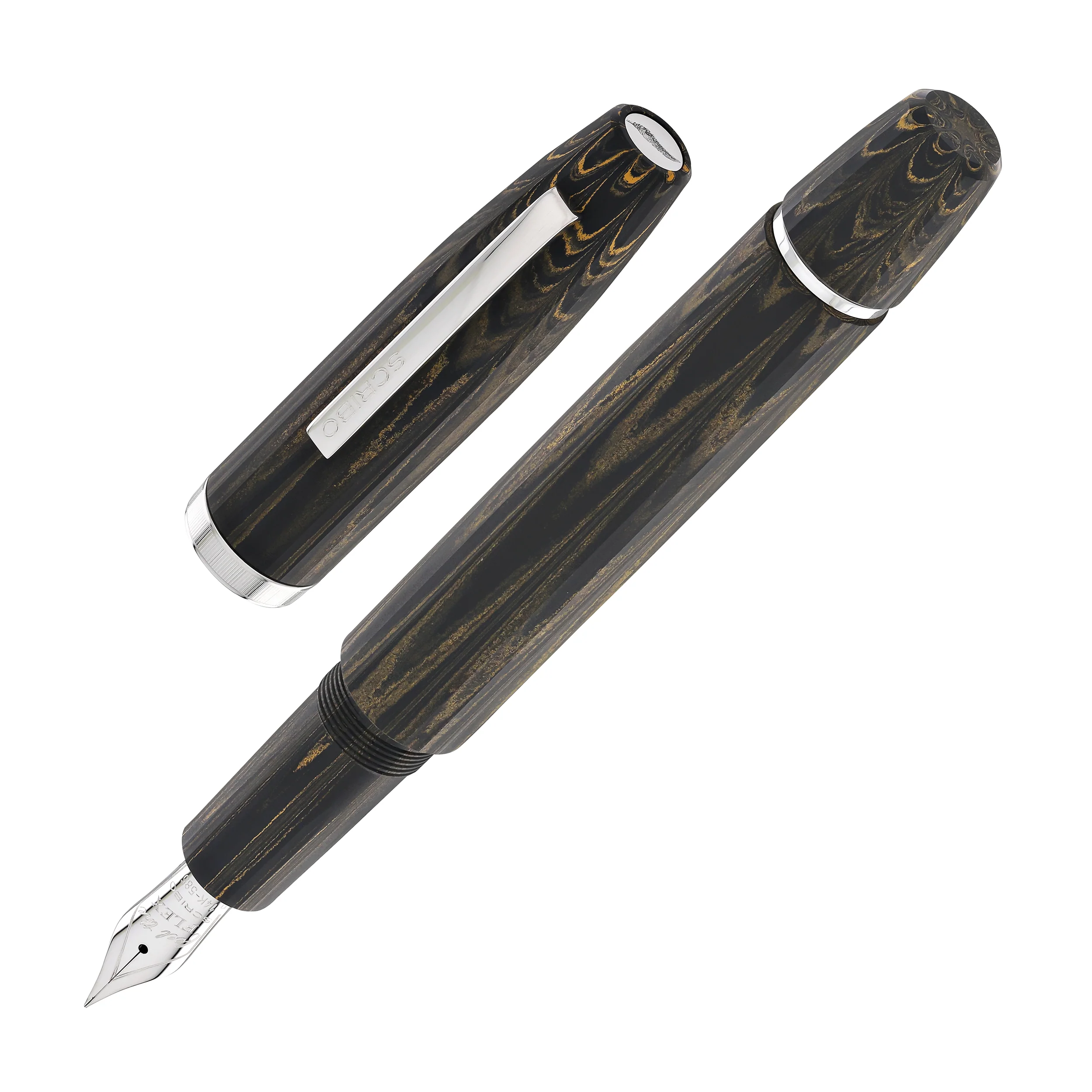 97-scribo-flow-fountain-pen-in-memoria-with-platinum-trim-1.webp Scribo Flow Fountain Pen in Memoria with Platinum Trim