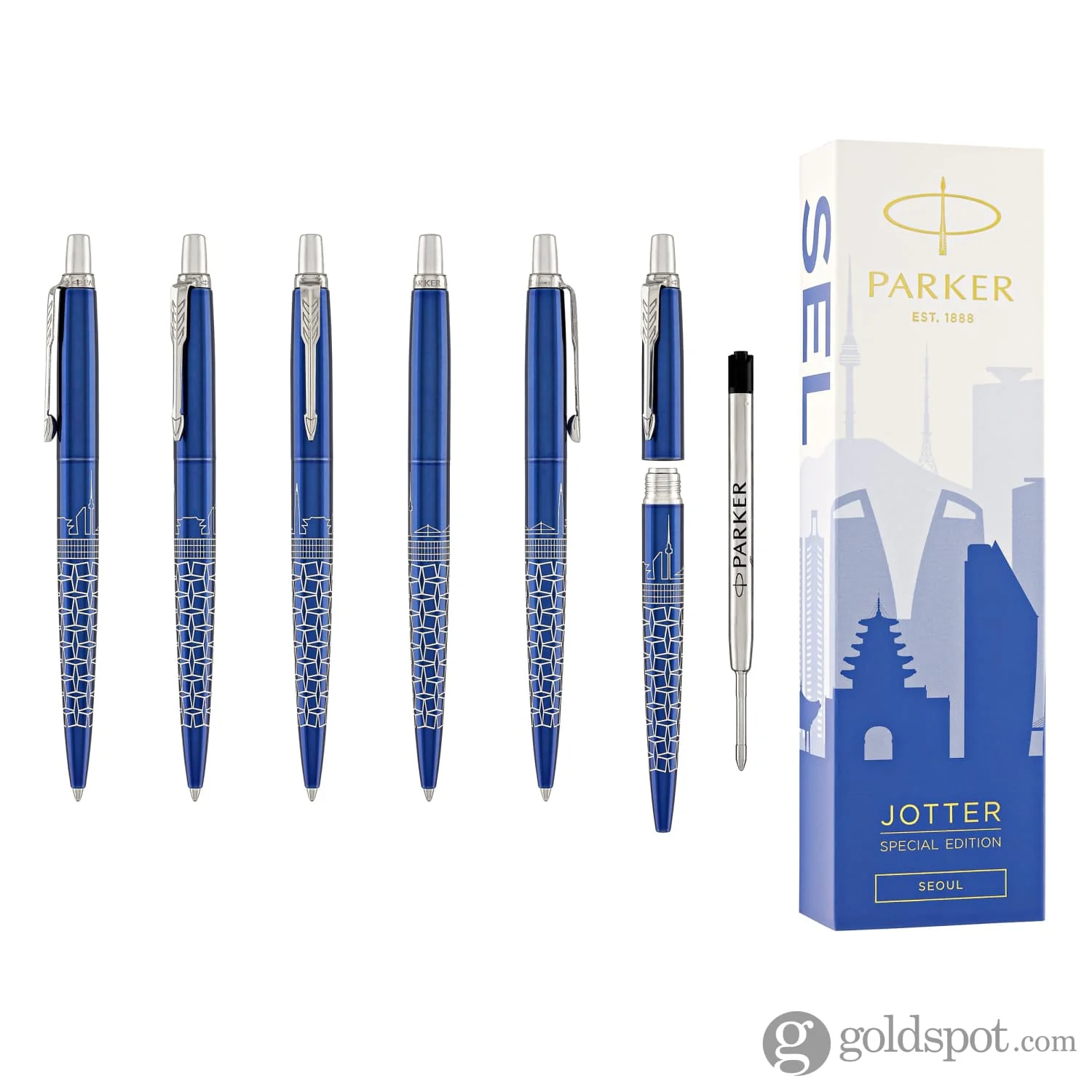 990-parker-jotter-special-edition-seoul-ballpoint-pen-in-blue-6.webp Parker Jotter Special Edition Seoul Ballpoint Pen in Blue