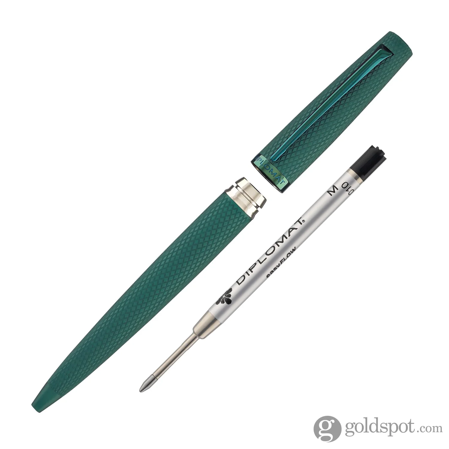 Diplomat Viper Ballpoint Pen in Green Guilloche
